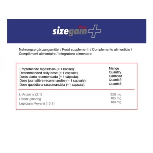Sizegain Plus New Formula 03