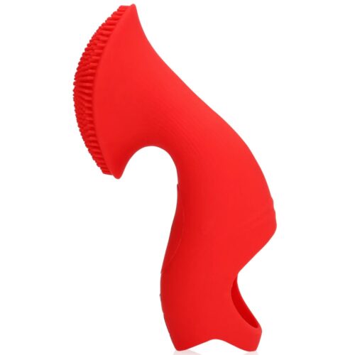 dedo vibrador texturizado loveline rojo 06