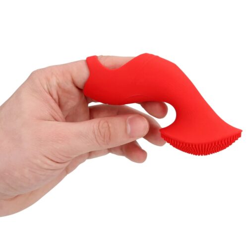 dedo vibrador texturizado loveline rojo 09