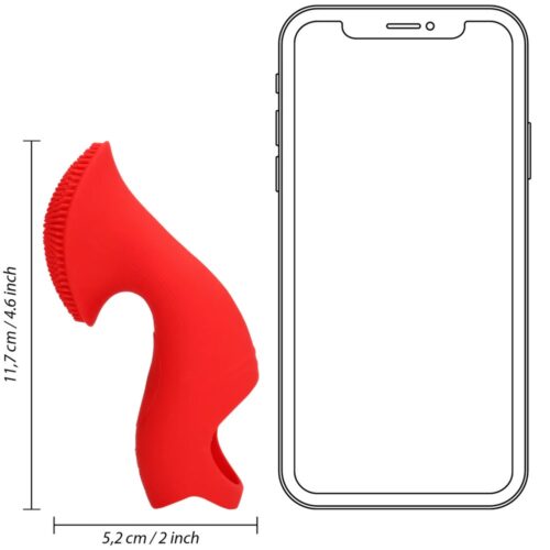 dedo vibrador texturizado loveline rojo 10