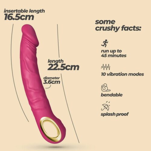 Magnus Bend - Vibrador realista flexible 17 magnus bend vibrador flexible realista rosa 06