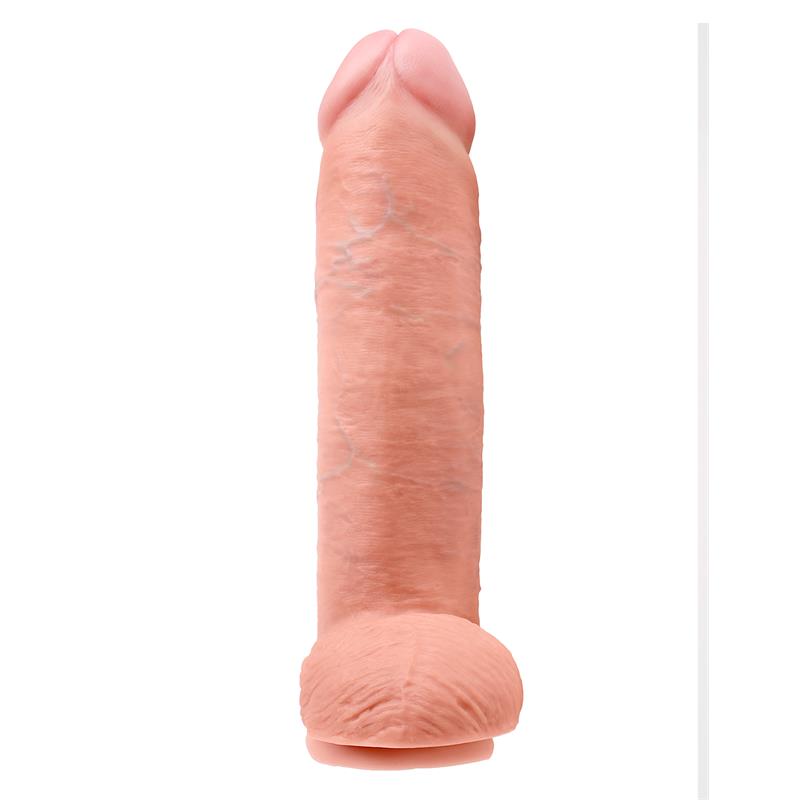 King Cock Pene con Testículos de 12 - Color Natural 3 King Cock Pene con Testículos de 12 - Color Natural - Imagen 3