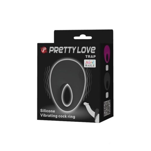 pretty love anillo vibrador trap color negro 7