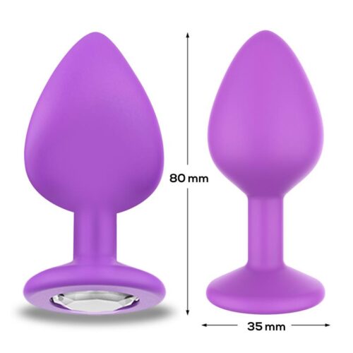 sparkly plug anal silicona talla m violet 2