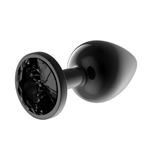 blackgem plug anal metalico con joya color negro talla m 2