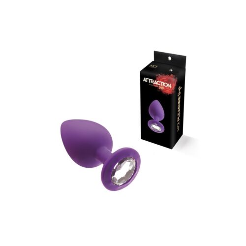 Attraction Plug Anal Silicona Talla M Violet