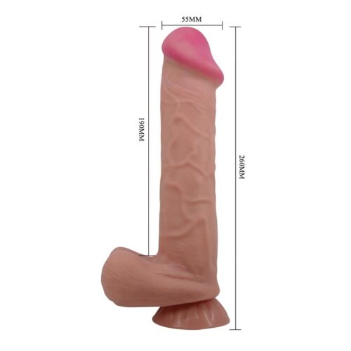 dildo realista piel deslizante retractil 26 cm 17