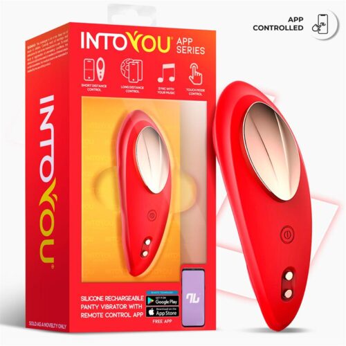 vibrador braguita app silicona rojo 1