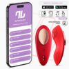 Vibrador de Braguita con APP Silicona Rojo