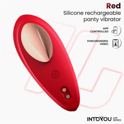 vibrador braguita app silicona rojo 2