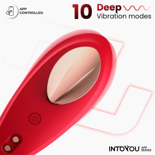 vibrador braguita app silicona rojo 3
