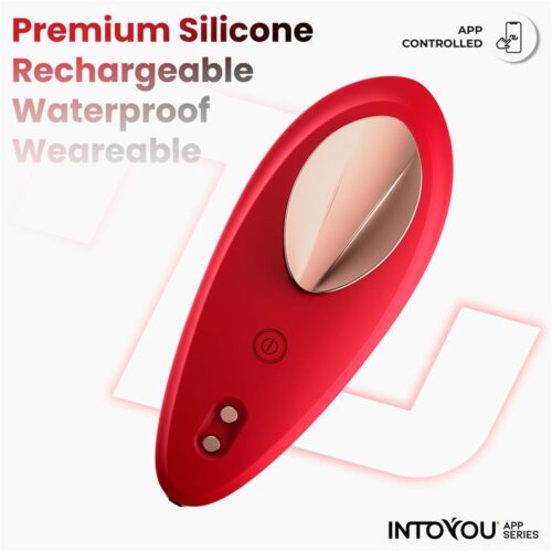 vibrador braguita app silicona rojo 4