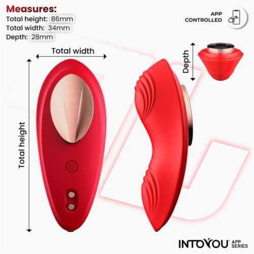 vibrador braguita app silicona rojo 8