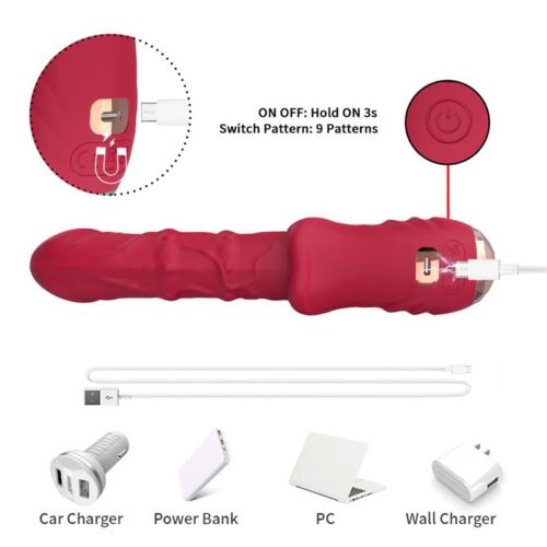 vibrador con movimiento vertical con pantalla digital 8